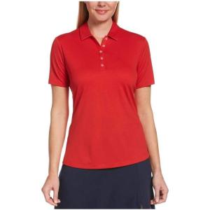 Callaway Womens Short Sleeve Opti-dri Cooling Birdseye Golf Polo Shirt(Salsa)