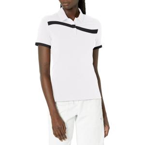 Callaway Womens Swingtech™ Asymmetrical Color Block Short Sleeve Golf Polo Shirt(Brilliant White)