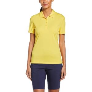Callaway Women’s Tournament Short Sleeve Golf Polo Shirt, Added Stretch, Moisture-Wicking, Sun Protection(Lemon Zest)