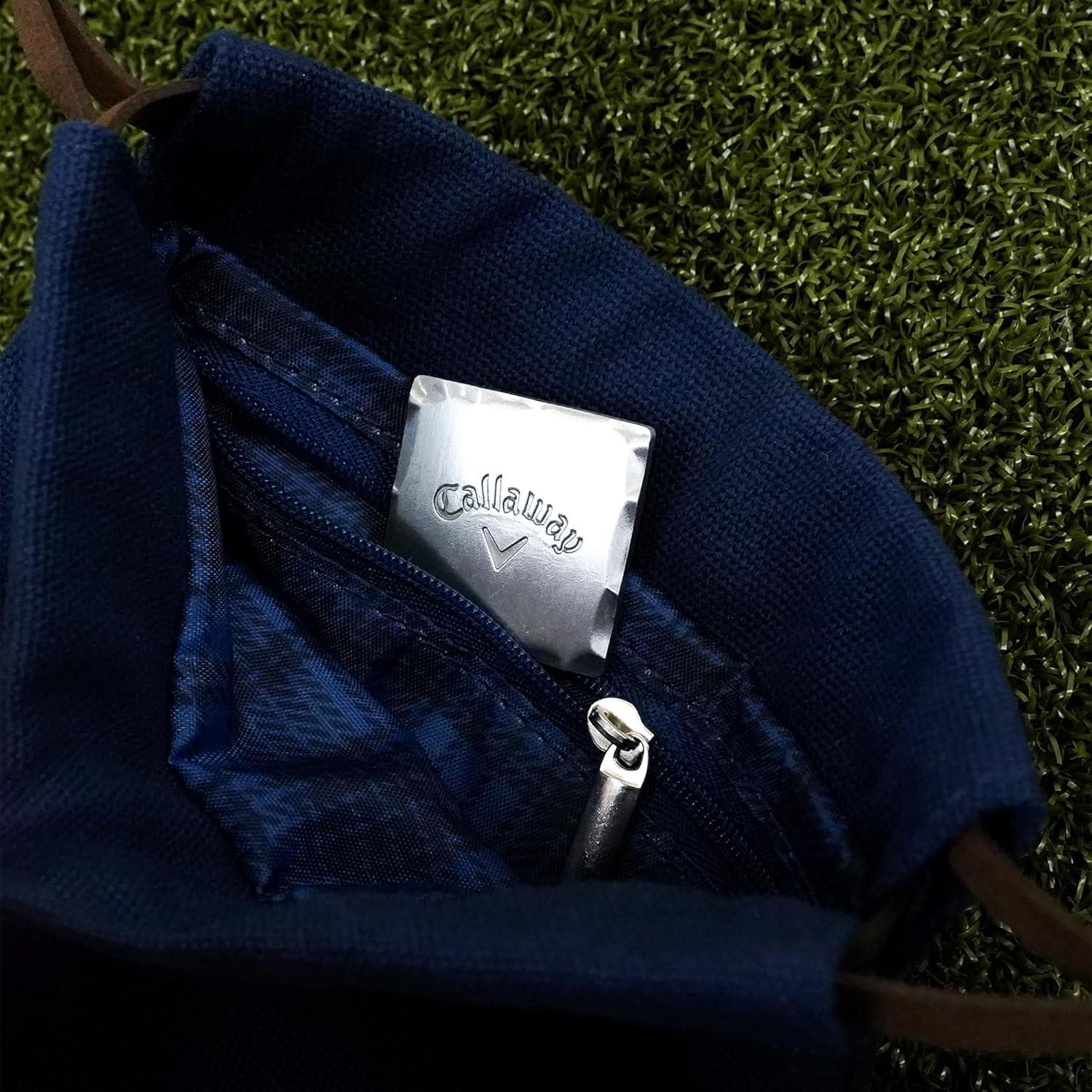 imageCallaway Heritage Golf Accessories Kit  Features a Premium Club Brush valuables Pouch tees and a Gold and Silver Metal Golf Ball MarkerNavy