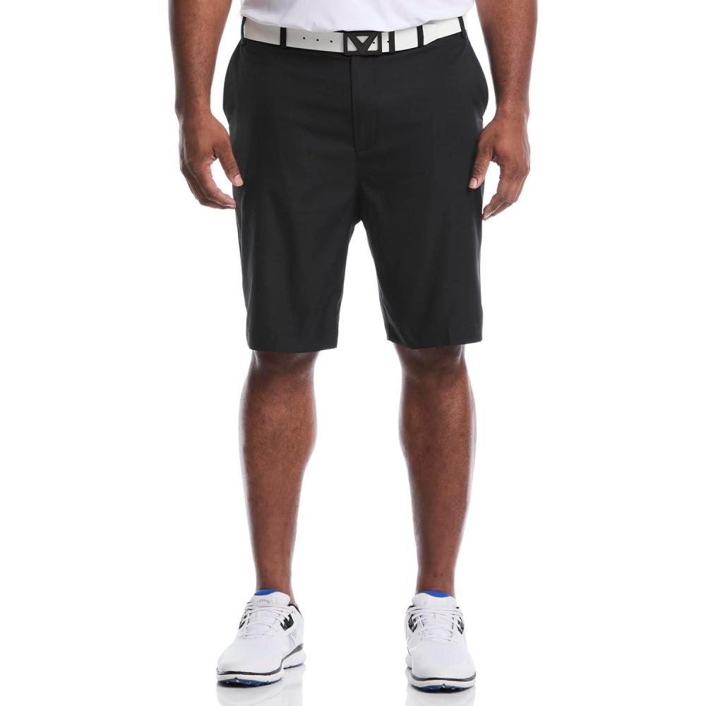 imageCallaway Mens Golf Performance 20 Flat Front Pro Spin ShortsCaviar Black