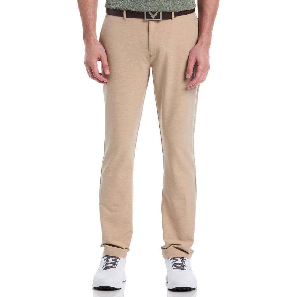 imageCallaway Mens Pro Spin 30 Stretch Golf Pants Active Waistband MoistureWicking Sun Protection Available in Big amp TallKhaki