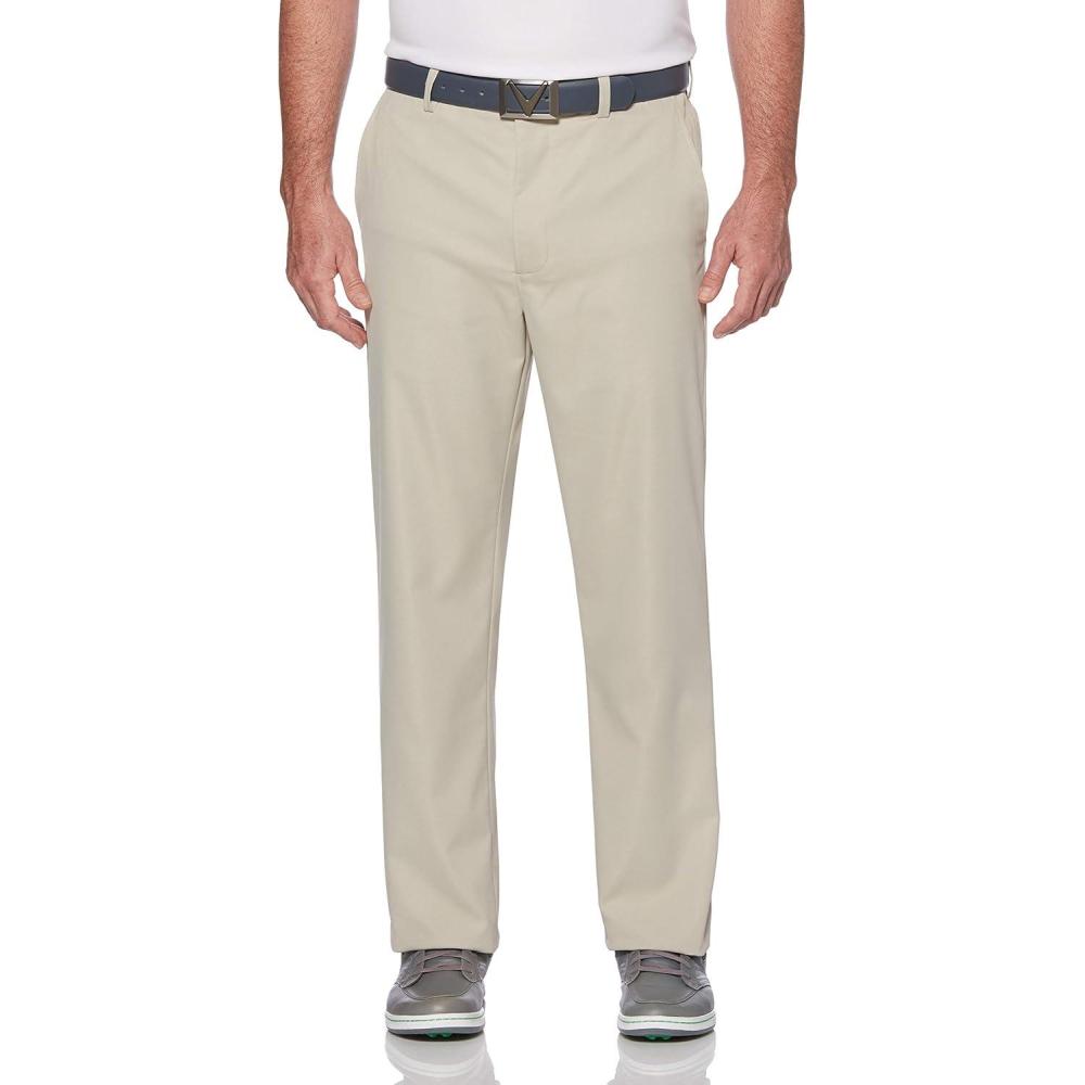 imageCallaway Mens Pro Spin 30 Stretch Golf Pants Active Waistband MoistureWicking Sun Protection Available in Big amp TallPlaza Taupe
