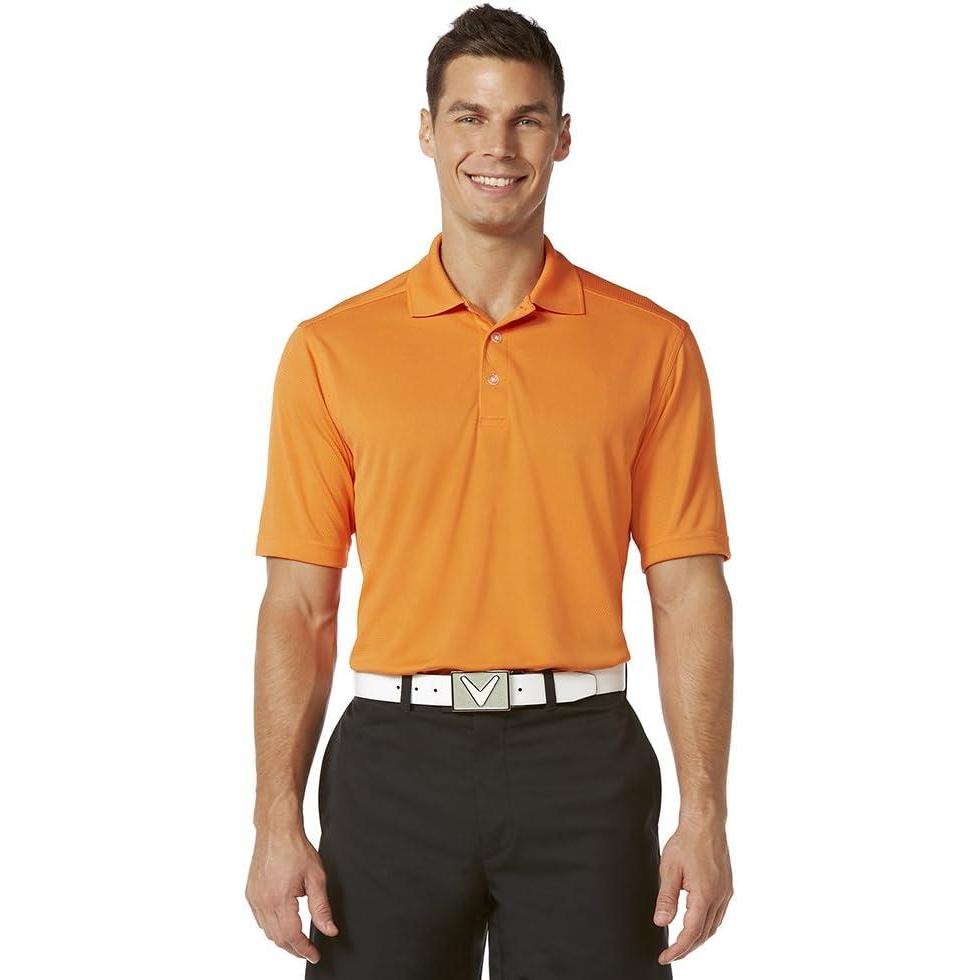 imageCallaway Mens Short Sleeve Core Performance Golf Polo Shirt with Sun ProtectionMandarin Orange