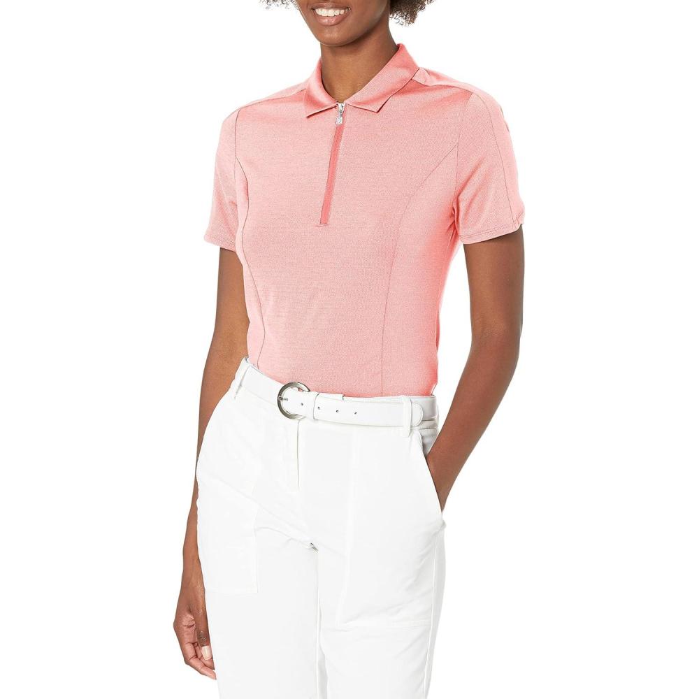 imageCallaway Mens Short Sleeve Tonal Color Block Heather Polo ShirtLight Dubarry Heather