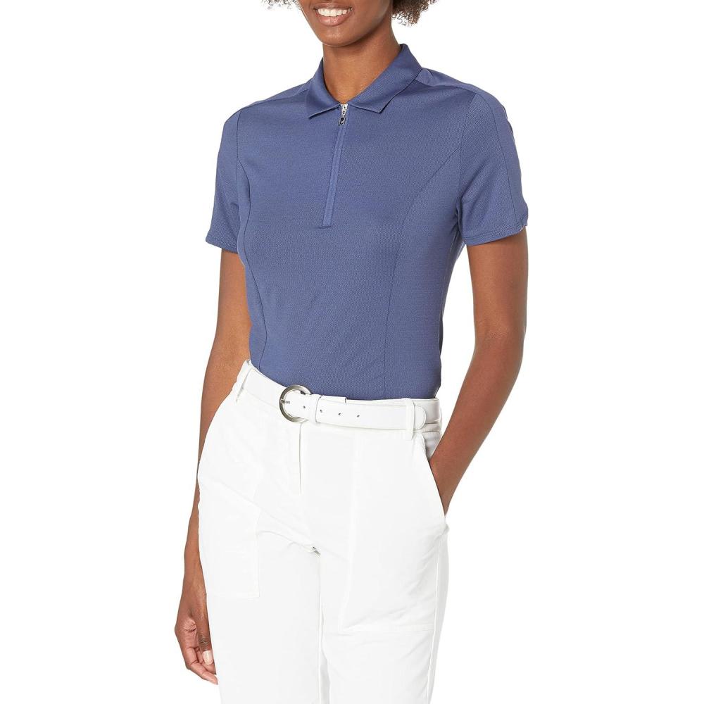 imageCallaway Mens Short Sleeve Tonal Color Block Heather Polo ShirtTrue Navy Heather