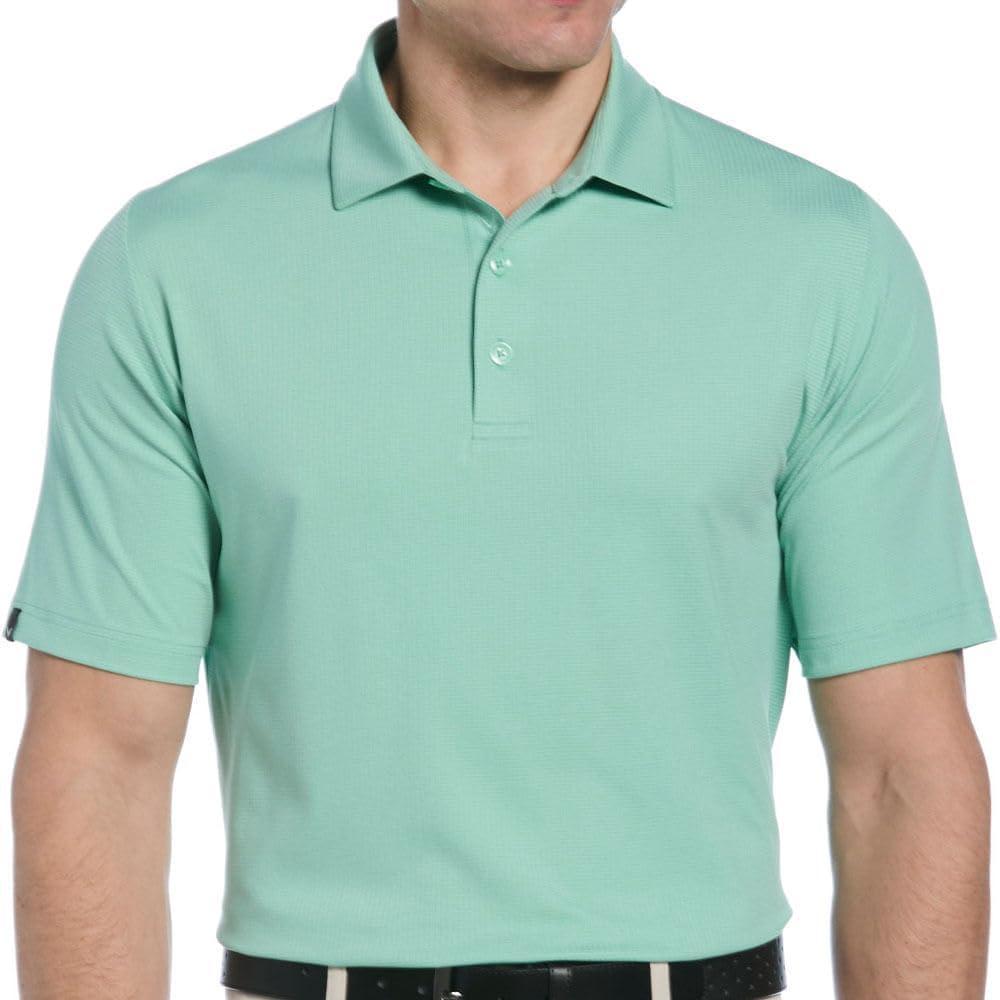 imageCallaway Mens Ventilated Classic Jacquard Short Sleeve Golf Polo Stretch Seams MoistureWicking Available in Big amp TallNeptune Green