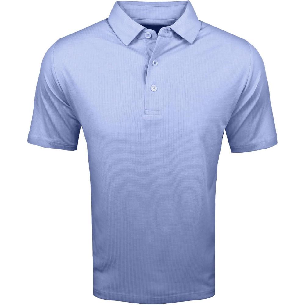 imageCallaway Mens Ventilated Classic Jacquard Short Sleeve Golf Polo Stretch Seams MoistureWicking Available in Big amp TallSpring Lavender