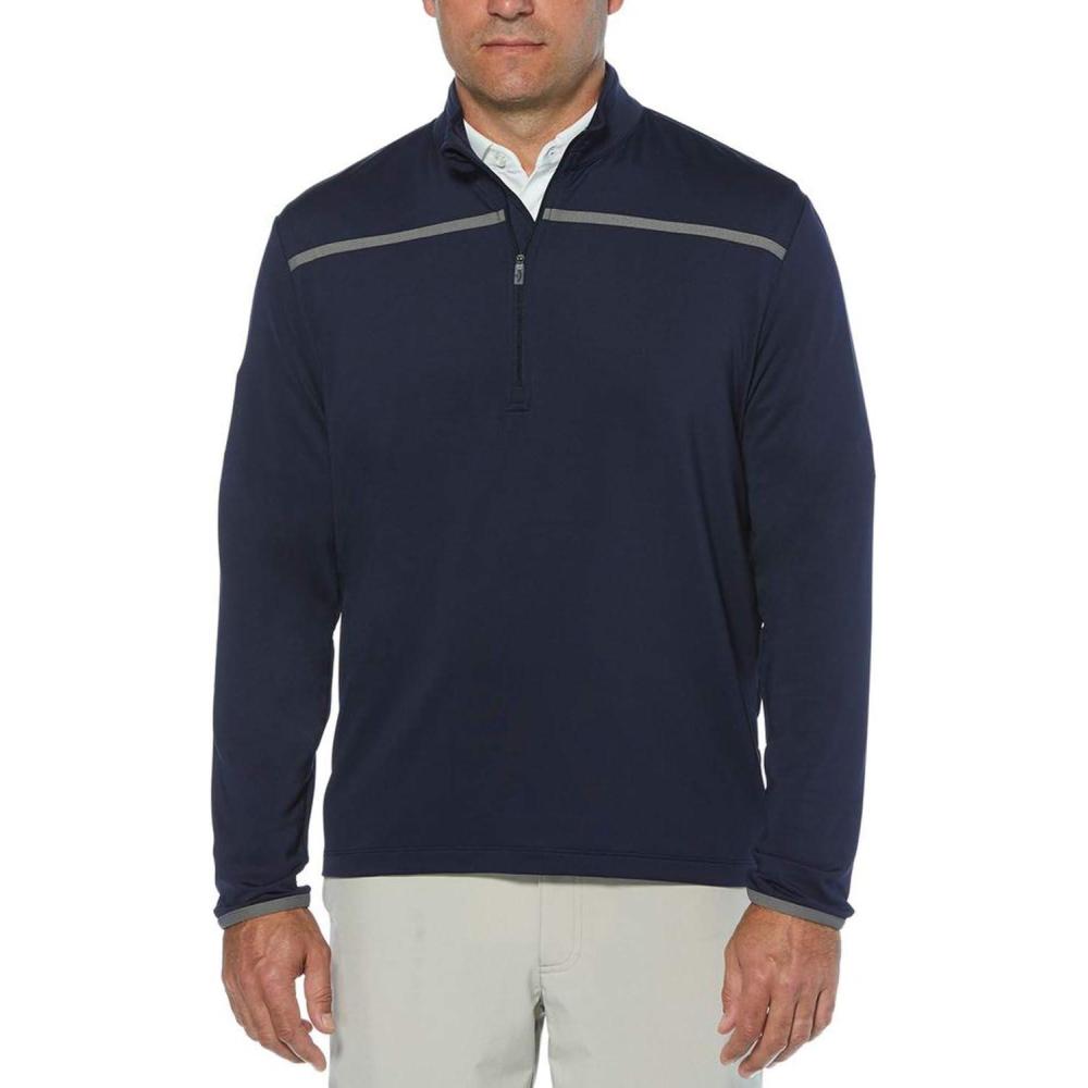 imageCallaway Mens Weather Series  Zip Mock Neck Pullover for Men Extended Sizes Mens Performance ApparelPeacoat