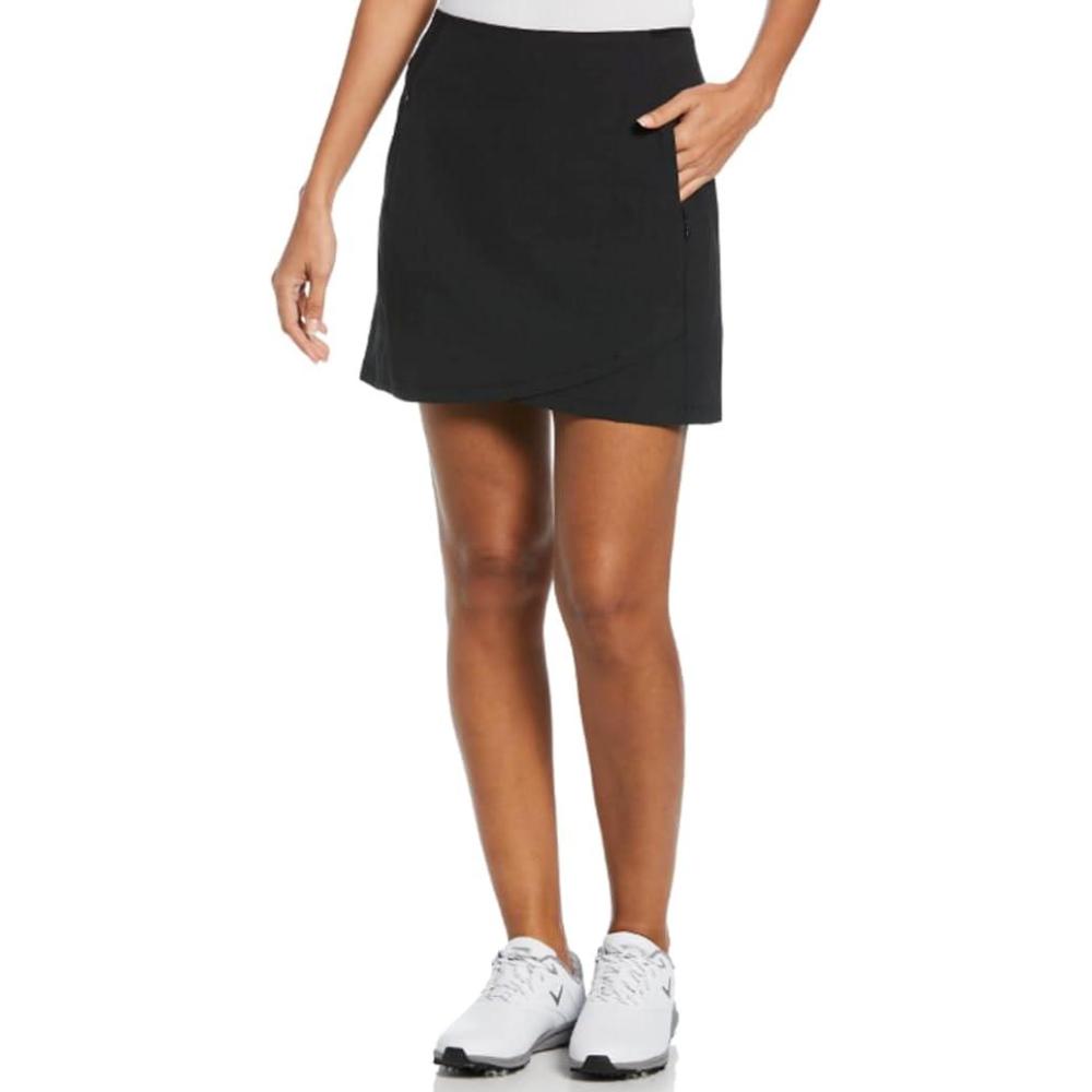 imageCallaway Womens 16 Heather Perforated Golf Skort with TrueSculpt Stretch Fabric and OptiDri Technology Sizes XSXXLCaviar Black