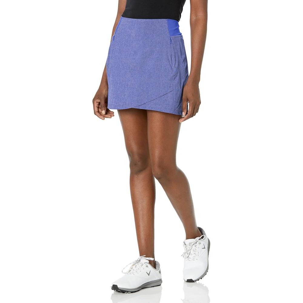 imageCallaway Womens 16 Heather Perforated Golf Skort with TrueSculpt Stretch Fabric and OptiDri Technology Sizes XSXXLClematis Bl Htr