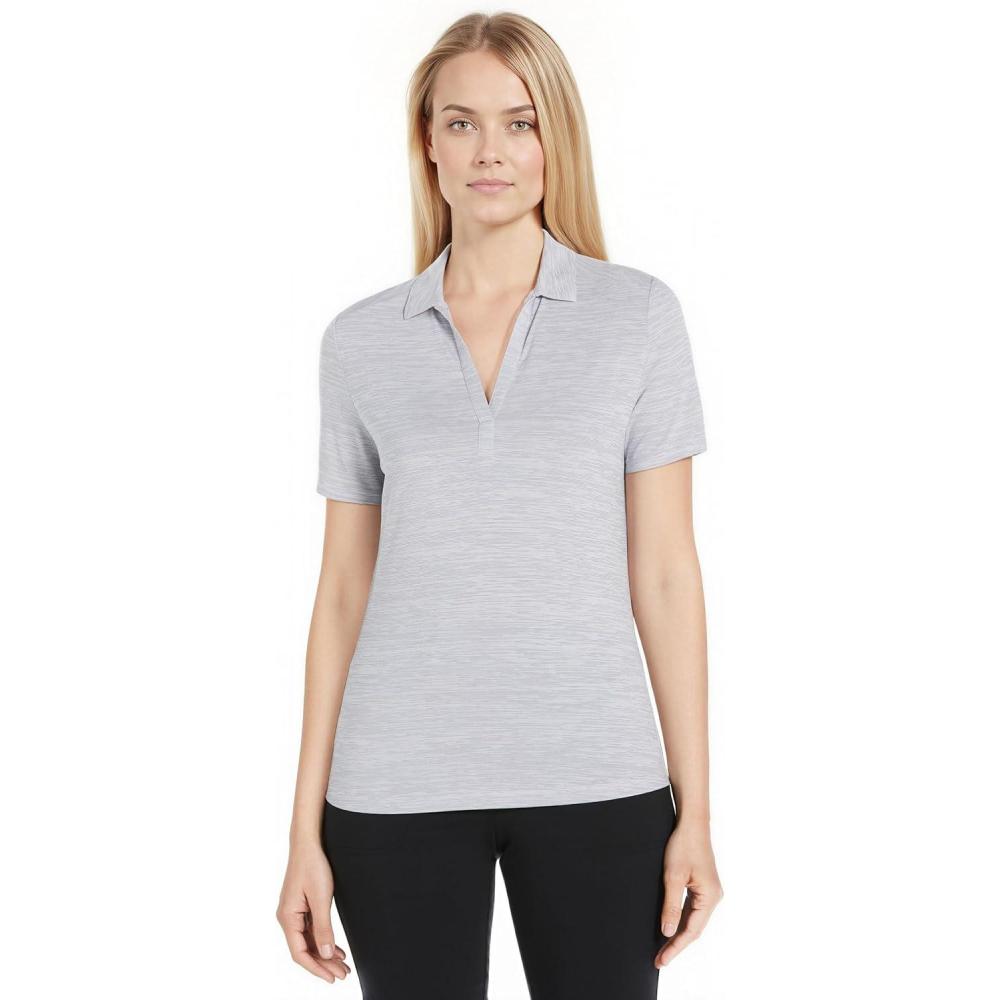 imageCallaway Womens Broken Stripe Ladies Golf Polo Shirt Moisture Wicking FabricWhite