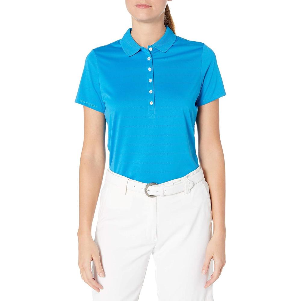 imageCallaway Womens Golf Short Sleeve Pique Open Mesh Polo ShirtMedium Blue