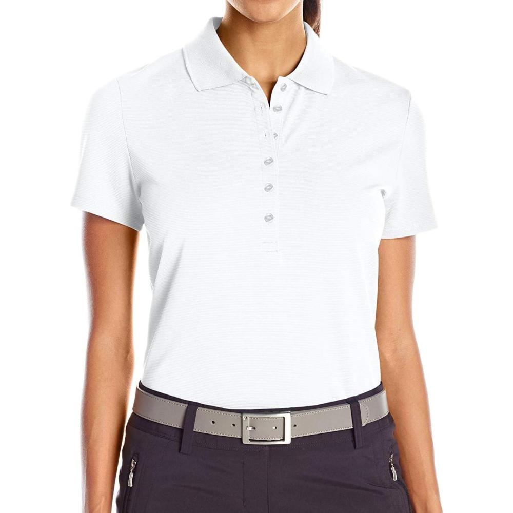 imageCallaway Womens Short Sleeve Ottoman Performance Golf Polo with Sun Protection Size Small  3XWhite