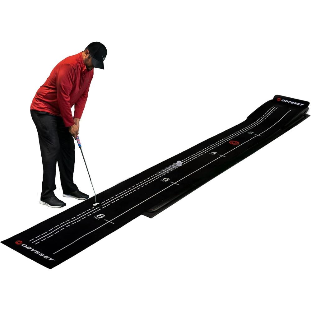 imageOdyssey Tour Premium Golf Putting Mat  Durable Felt Putting mat Golf putt Trainer Helps You Practice Putting