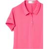 Callaway Girl’s Micro Hex Solid Short Sleeve Golf Polo Shirt, Moisture-Wicking, Durable Textured Fabric, Sun Protection, Fruit Dove, Large