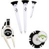 Callaway Golf 24oz Clear Patch Tumbler Gift Set – includes tri-fold golf towel, 24oz tumbler, plastic golf tees, a poker chip ball marker and a divot tool