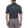Callaway Mens Chevron Foulard Print Stretch Golf Polo, Stretch Seams, Sun Protection (Available in Big & Tall)(Caviar Black)
