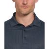 Callaway Mens Chevron Foulard Print Stretch Golf Polo, Stretch Seams, Sun Protection (Available in Big & Tall)(Caviar Black)