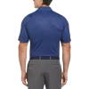 Callaway Mens Chevron Foulard Print Stretch Golf Polo, Stretch Seams, Sun Protection (Available in Big & Tall)(Peacoat)