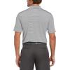 Callaway Mens Fine Line Stripe Short Sleeve Stretch Golf Polo, Moisture-Wicking, Sun Protection (Available in Big & Tall)(Asphalt)