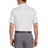 Callaway Mens Fine Line Stripe Short Sleeve Stretch Golf Polo, Moisture-Wicking, Sun Protection (Available in Big & Tall)(Bright White)