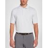 Callaway Mens Fine Line Stripe Short Sleeve Stretch Golf Polo, Moisture-Wicking, Sun Protection (Available in Big & Tall)(Bright White)