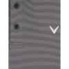 Callaway Mens Fine Line Stripe Short Sleeve Stretch Golf Polo, Moisture-Wicking, Sun Protection (Available in Big & Tall)(Caviar Ribbon)