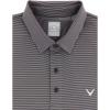 Callaway Mens Fine Line Stripe Short Sleeve Stretch Golf Polo, Moisture-Wicking, Sun Protection (Available in Big & Tall)(Caviar Ribbon)