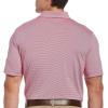 Callaway Mens Fine Line Stripe Short Sleeve Stretch Golf Polo, Moisture-Wicking, Sun Protection (Available in Big & Tall)(Lilac Rose)