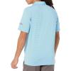 Callaway Mens Fine Line Stripe Short Sleeve Stretch Golf Polo, Moisture-Wicking, Sun Protection (Available in Big & Tall)(Malibu Blue)
