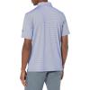 Callaway Mens Fine Line Stripe Short Sleeve Stretch Golf Polo, Moisture-Wicking, Sun Protection (Available in Big & Tall)(Mazarine Blue)
