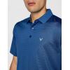 Callaway Mens Fine Line Stripe Short Sleeve Stretch Golf Polo, Moisture-Wicking, Sun Protection (Available in Big & Tall)(Peacoat)