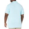 Callaway Mens Fine Line Stripe Short Sleeve Stretch Golf Polo, Moisture-Wicking, Sun Protection (Available in Big & Tall)(Santorini Blue)