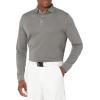 Callaway Men’s Long Sleeve Core Performance Polo, Opti-Dri Technology, Sun Protection, Golf Polo Shirts for Men(Smoked Pearl)