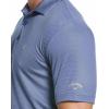 Callaway Men’s Pro Spin Chevron Jacquard Short Sleeve Golf Polo Shirt, Moisture-Wicking, Durable Textured Fabric(Blue Horizon)