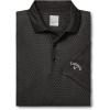Callaway Men’s Pro Spin Chevron Jacquard Short Sleeve Golf Polo Shirt, Moisture-Wicking, Durable Textured Fabric(Caviar Black)