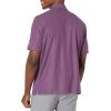 Callaway Men’s Pro Spin Chevron Jacquard Short Sleeve Golf Polo Shirt, Moisture-Wicking, Durable Textured Fabric(Dark Purple)