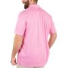 Callaway Men’s Pro Spin Chevron Jacquard Short Sleeve Golf Polo Shirt, Moisture-Wicking, Durable Textured Fabric(Pink Sunset)