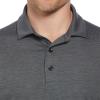 Callaway Men’s Ventilated Classic Jacquard Short Sleeve Golf Polo, Stretch Seams, Moisture-Wicking (Available in Big & Tall)(Caviar)