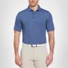 Callaway Men’s Ventilated Classic Jacquard Short Sleeve Golf Polo, Stretch Seams, Moisture-Wicking (Available in Big & Tall)(Peacoat)