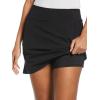 Callaway Women’s 16″ Heather Perforated Golf Skort, with TrueSculpt Stretch Fabric and Opti-Dri Technology (Sizes XS-XXL)(Caviar Black)
