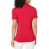 Callaway Women’s Opti-Dri Tonal Short Sleeve Polo Shirt, with Stretch Fabric and Sun Protection, Extended Sizing(Salsa)