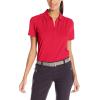 Callaway Women’s Opti-Dri Tonal Short Sleeve Polo Shirt, with Stretch Fabric and Sun Protection, Extended Sizing(Salsa)