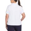 Callaway Women’s Plus Swing Tech Short Sleeve Golf Polo Shirt(Brilliant White)