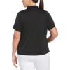 Callaway Women’s Plus Swing Tech Short Sleeve Golf Polo Shirt(Caviar)