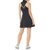 Callaway Women’s Sleeveless Flounce Golf Dress with Inner Short, Racer Back, Truesculpt Technology, Stretch Fabric(Caviar)