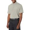 Callaway Mens Fine Line Stripe Short Sleeve Stretch Golf Polo, Moisture-Wicking, Sun Protection (Available in Big & Tall)(Black Lichen)