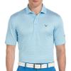 Callaway Mens Fine Line Stripe Short Sleeve Stretch Golf Polo, Moisture-Wicking, Sun Protection (Available in Big & Tall)(Blue Grotto)