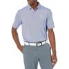 Callaway Mens Fine Line Stripe Short Sleeve Stretch Golf Polo, Moisture-Wicking, Sun Protection (Available in Big & Tall)(Mazarine Blue)